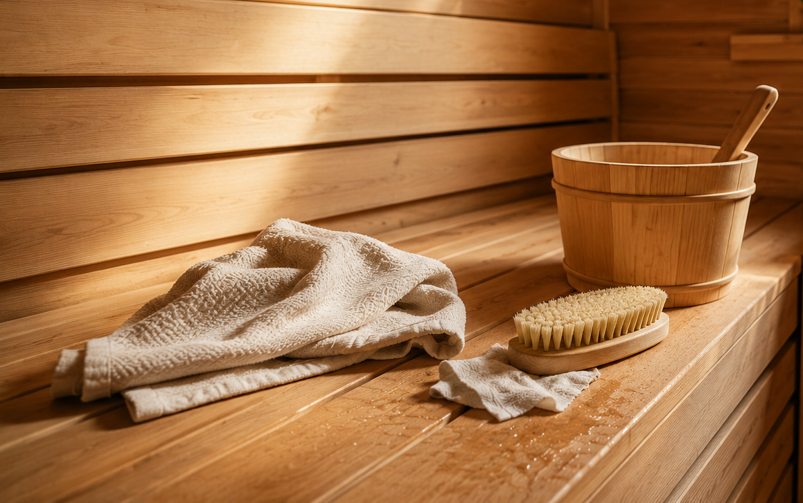 Cleaning a sauna