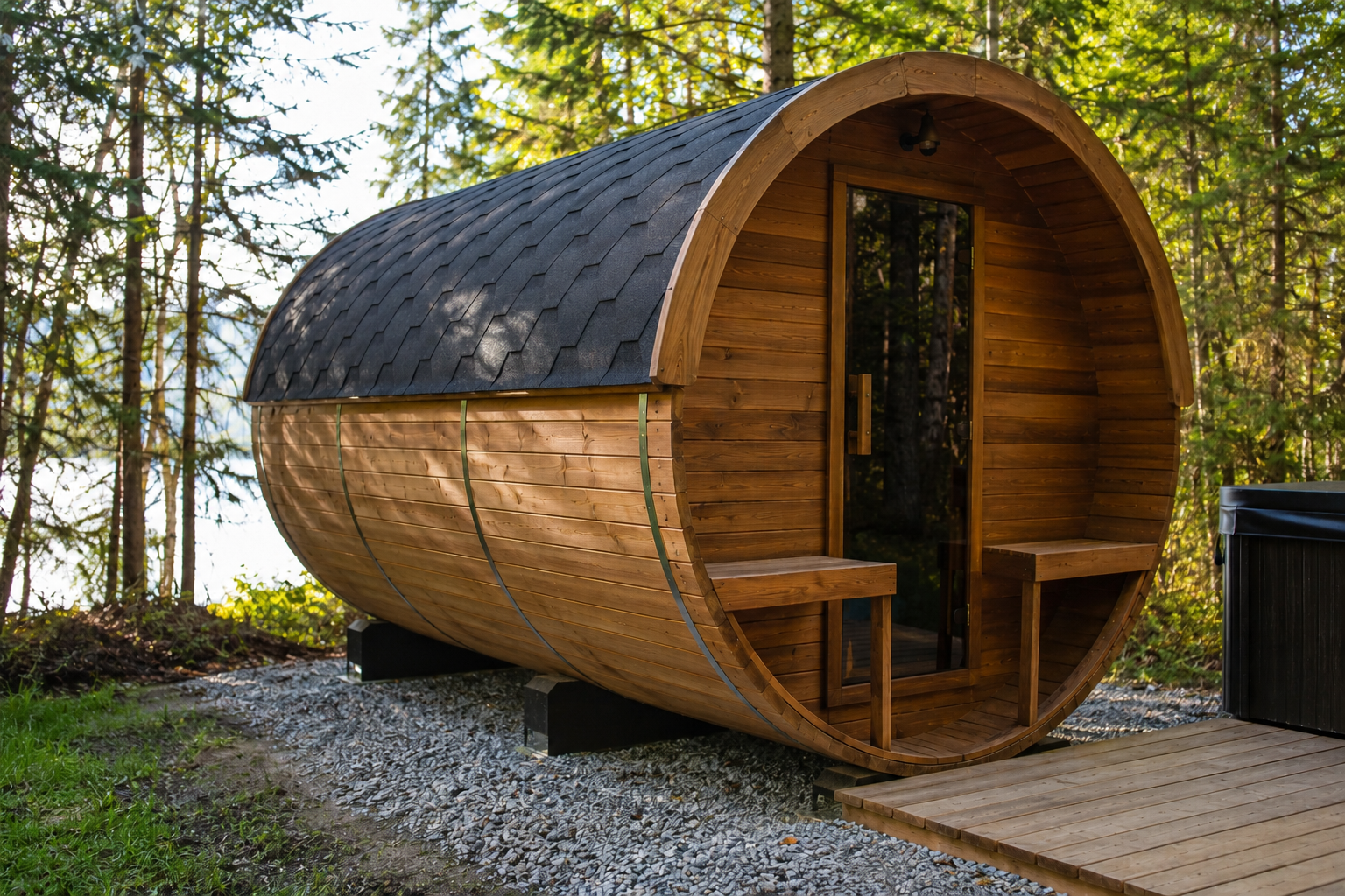 Barrel sauna